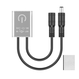 BTF-LIGHTING Single Color LED Controller Mini Touch Dimmer Controller 10%-100% Brightness Adjustment Touch Dimmer Switch Controller LED Cabinet Light FCOB COB LED Strip DC12V DC24V Max Input 3A No