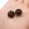 Leather-like Buttons Faux Leather [Brown] for Suits, Coats, Jackets, Blazers