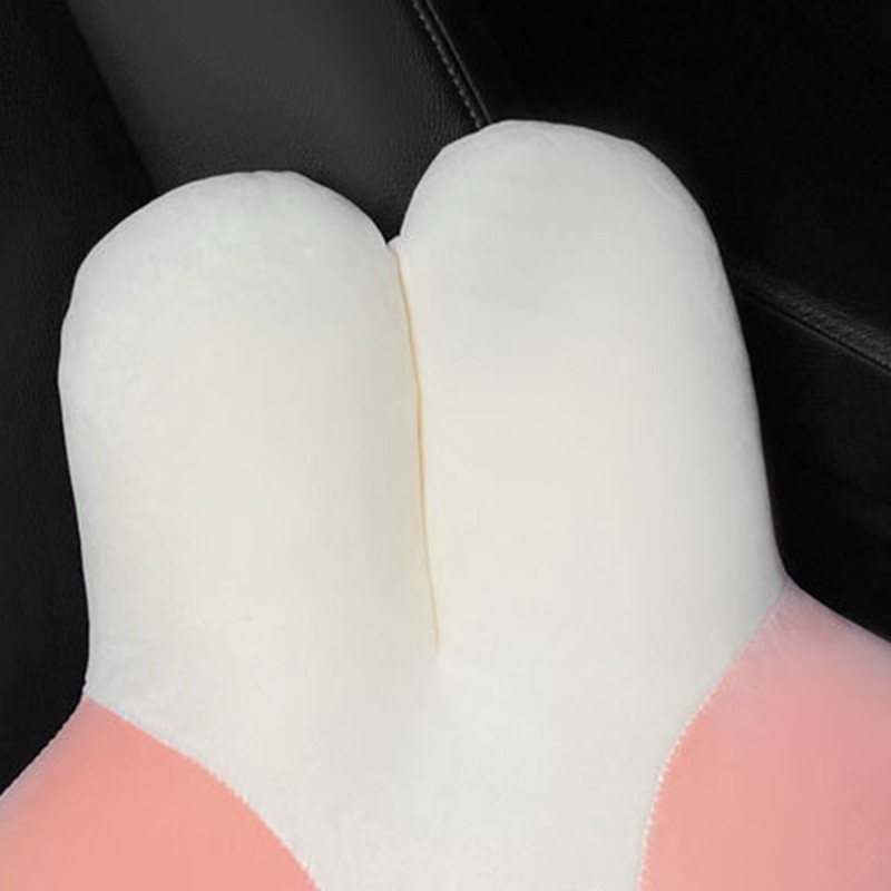 Car Headrest Pillow Blush Bunny Soft Skin Friendly Cute Cartoon