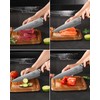 Hinye 8" High Carbon Stainless Steel Kitchen Chef Knife, Redwood