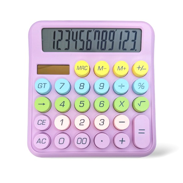 Cute Desktop Calculator, 12 Digits Large Calculator with Clear LCD