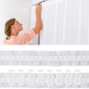 Pack of 100 curtain hooks for rails, curtain gliders for