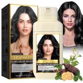 Schwarzfärbe-Shampoo, 3-in-1-Shampoo, Instant Hair Dye, Shampoo für schwarzes Haar zum Abdecken grauer Haare, Shampoo für gefärbtes Haar für Männer und Frauen, 500 ml