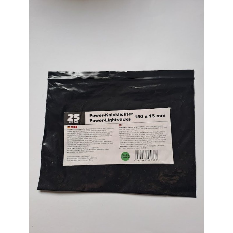 Partyknicklichter - 25 Power Glow Sticks 150 x 15 mm