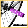BULLSPANN 4pcs Aluminum Alloy Rear Foot Pegs Footrest Universal Purple