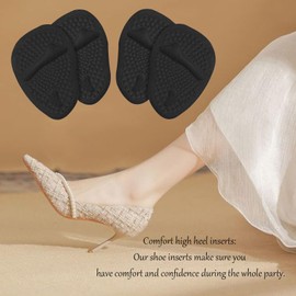 Forefoot Pads, Metatarsal Pads for Women, High Heel Inserts, Durable Comfort Relief, Non-Slip and Invisible Design, One Size Fits All Shoe Inserts