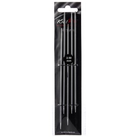 Knit Pro 15 cm x 2.5 mm Nova Double Pointed Needles, Silver