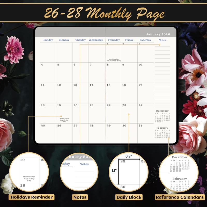 2026-2028 Pocket Planner/Calendar - JAN. 2026 - DEC. 2028, 3.8"