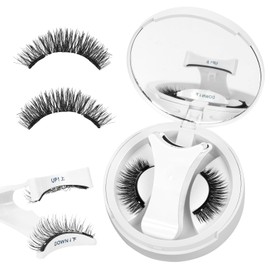 Higu clace Magnetic Eyelashes with Applicator Natural Look Magnetic Lashes No Glue Needed Reusable Eyelashes Soft with Applicator Easy to Wear and Remove (A)