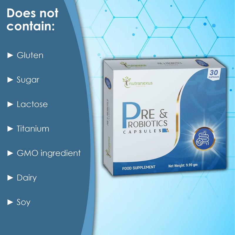 Nutranexus - Pre & Probiotics Capsules - 45 Billion CFU
