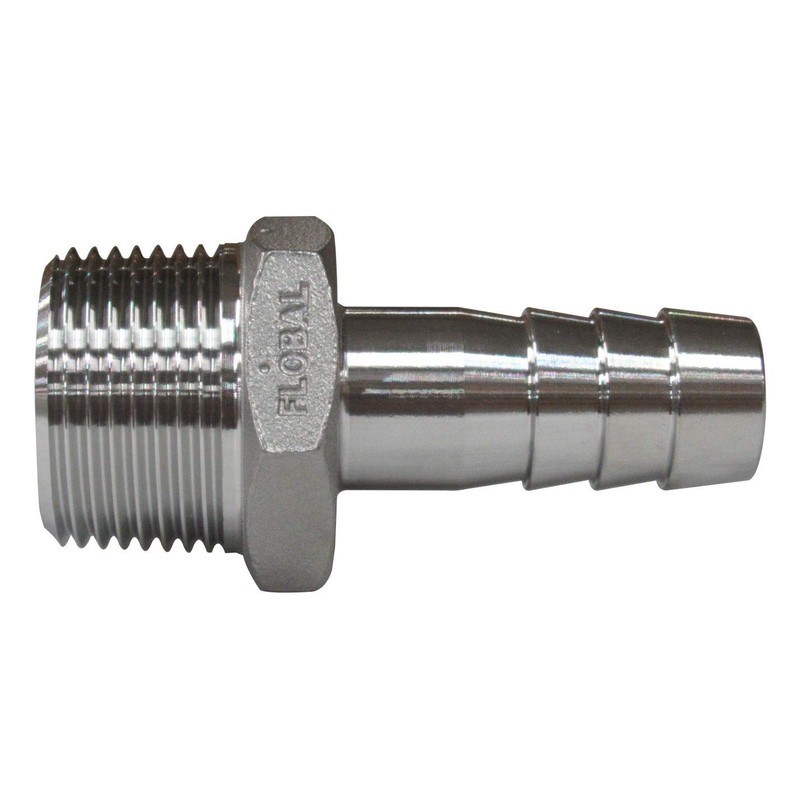 Flowbal Hose Nipple Stainless Steel Threaded Fitting VCH-S13-0619 3/4x19