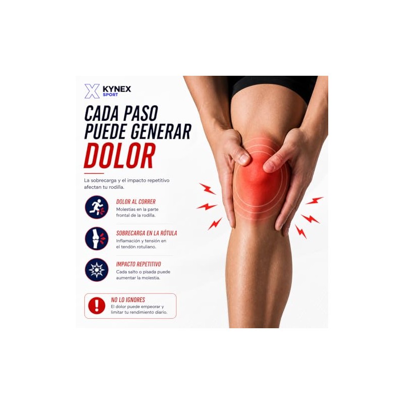 Sport Banda Rotuliana Ajustable con Almohadilla, Soporte Dirigido, Transpirable, Velcro