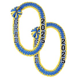 TFTAFAN Graduation Leis Grad 2025 money lei Graduation Leis Graduation Necklace Braided Necklaces For High School College Graduation DIY Decors Party Supplies (1, Blue and Yellow)