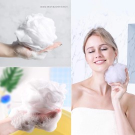 Tbestmax (Set of 6) Bath Loofah Shower Sponge Pouf Body Scrubber Exfoliator Scrubber Ball