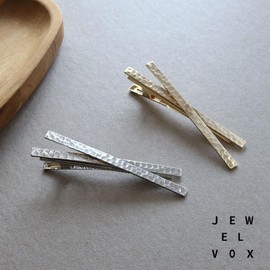 JewelVOX Hair Clip, Hair Accessories, Semi-Mat, Cloth, Bangs Clip, Adult, Simple, Stylish (Silver)