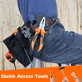 MUTUACTOR 1 PCS Magnetic Tool Belt Clip,Anti-Slip Heavy-Duty Magnetic Mount Tool Belt Holster,Quickly Access Rubber Coated Magnet Belt Clip for Organizing Screwdrivers Hammers Wrenchs