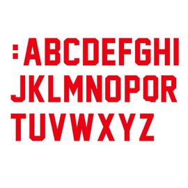 Fanbay 52 Pieces 3 Inch Iron On Letters A to Z Heat Transfer Letters Paper for Sport Jersyes T Shirts Team Name(Red)