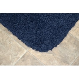 Garland Rug Serendipity Navy Blue 2 Bath Rugs (17"X24", 21"X34") Shaggy Nylon Washable Bathroom Rug Set - Soft, Absorbent, and Stylish for Your Bathroom