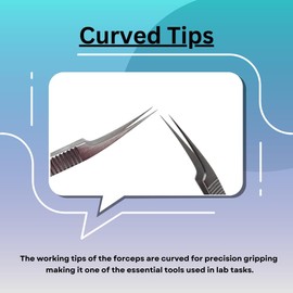 Lab Tweezers High Precision Surgical Forceps For Detailed Work & General Purpose with Fine Point Tips 4.75" Made of Stainless with Ridged Handle for Firm Grip by HTI (Straight Tip - C)