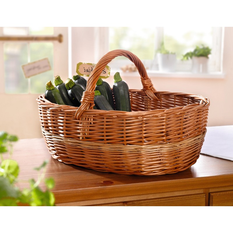 Decorative Stripes Shopping Basket