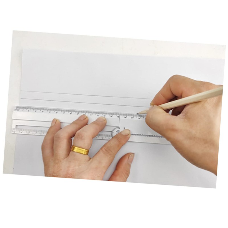 Operitacx 3 Pcs Rotatable Arc Measuring Tool Multi Angle Ruler