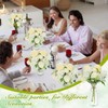 31 Pack Hydrangea Artificial Flowers with 10 Clear Plastic Vases