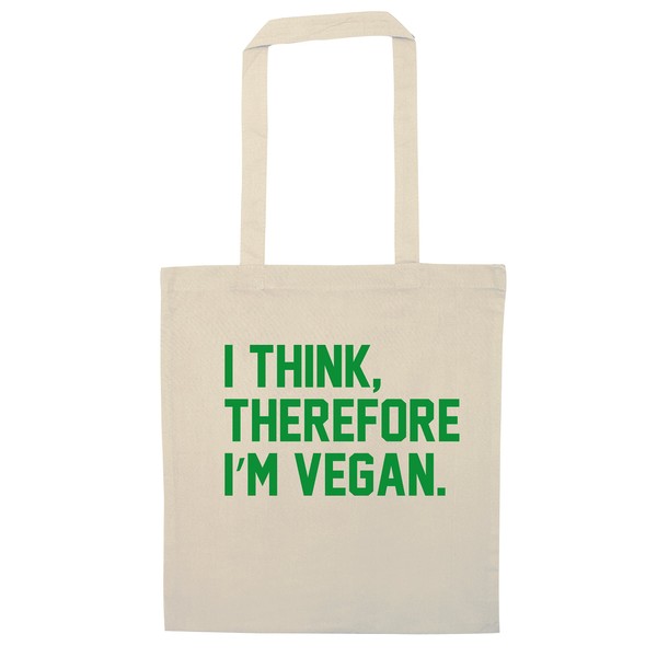 Flox Creative I think therefore I'm vegan tote bag
