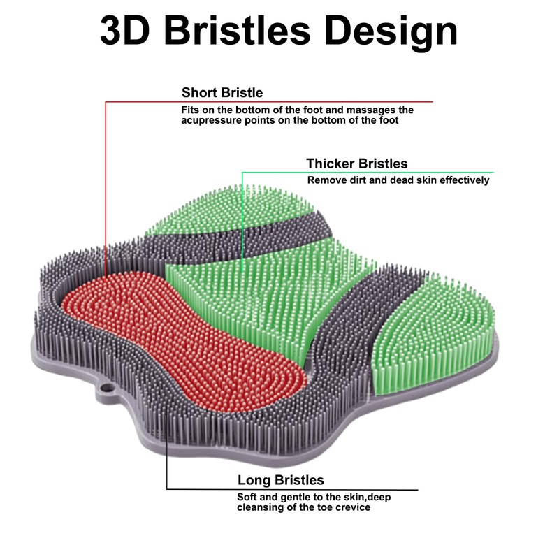 Easkite Shower Foot Scrubber, Shower Foot and Back Scrubber with