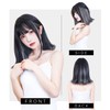 TefuRe HA-6131-BkGy Inner Color Wig, Bob, Semi-Long, Medium, Inner, Lightly