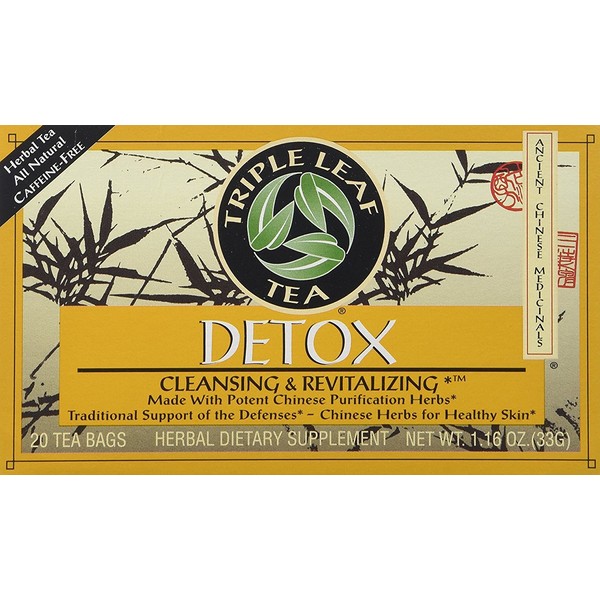 Triple Leaf Detox Tea - 20 Count (Pack of 6)