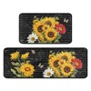 Kuyig Home Kitchen Mats for Floor Sunflower Kitchen Rugs Sets