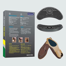 UNIKSTEP 8 Pairs (16 Pieces) Shoe Heel Plate Taps, Shoe Heel Side Worn Repair Rubber Patches, Shoe Heel Replacement Kit