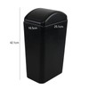 Knifefish Slim Plastic Trash Can with Swing Top, 3.5 Gallon