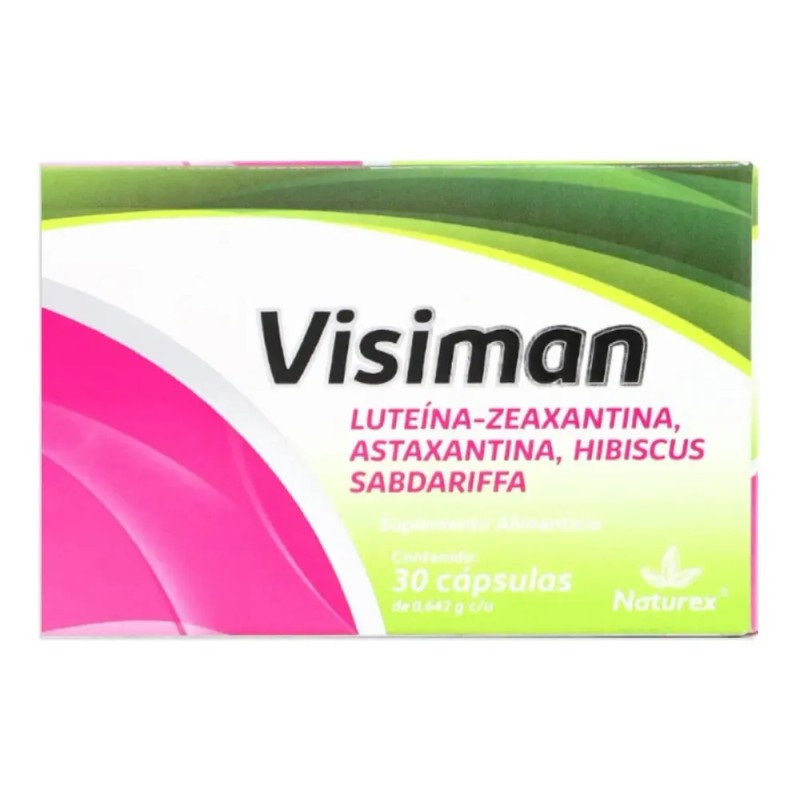 Visiman (luteina, Zeaxantina, Astaxantina) C/30 Caps Naturex Sabor Luteína