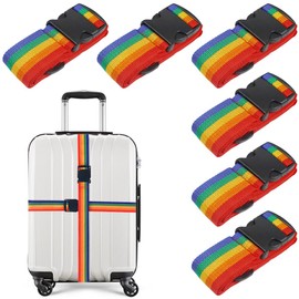 Luggage Straps, 6PCS Luggage Suitcase Straps, Adjustable Bag Strap, Packing Belts for Travel Suitcase Baggage