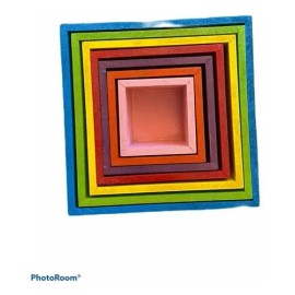 Torre Cubos Bloques De Apilar Montessori Material Didáctico                                                                                           