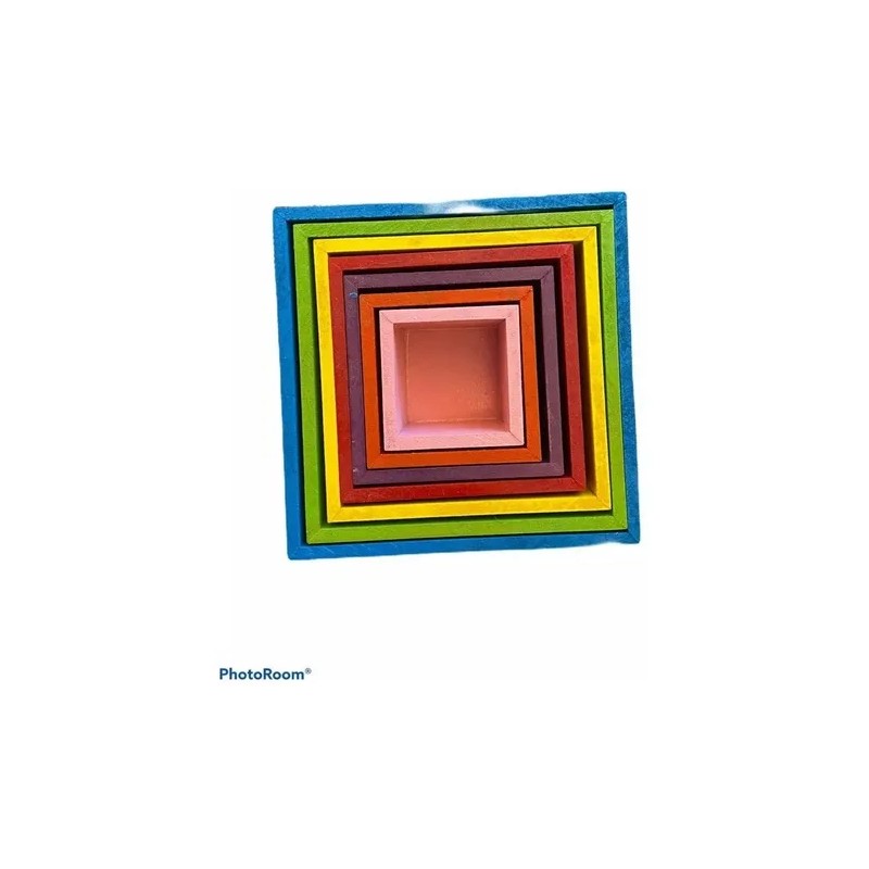 Torre Cubos Bloques De Apilar Montessori Material Didáctico