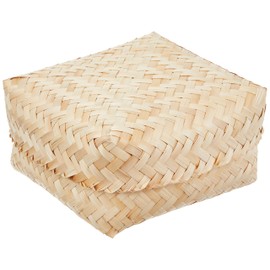 Chidorisangyou Basket, Natural, 5.9 x 5.9 x 2.8 inches (15 x 15 x 7 cm), Bamboo Basket, 90-85NA