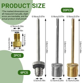 28-Piece Ball Pump Needle Set, Inflation Needle Adapter Set for Sports Balls, for Inflating Football, Basketball, Volleyball, Bicycle Tyres, Air Mattresses, Inflatable Toys, Storage Box