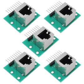 The Lord of the Tools 5Pcs RJ45 Connector Breakout Board 8-pin Network Port Adapter Test Board for Home or Office Network System Vertical Socket