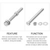 METALLIXITY Hex Head Screws Bolts, Nuts, Flat & Lock Washers