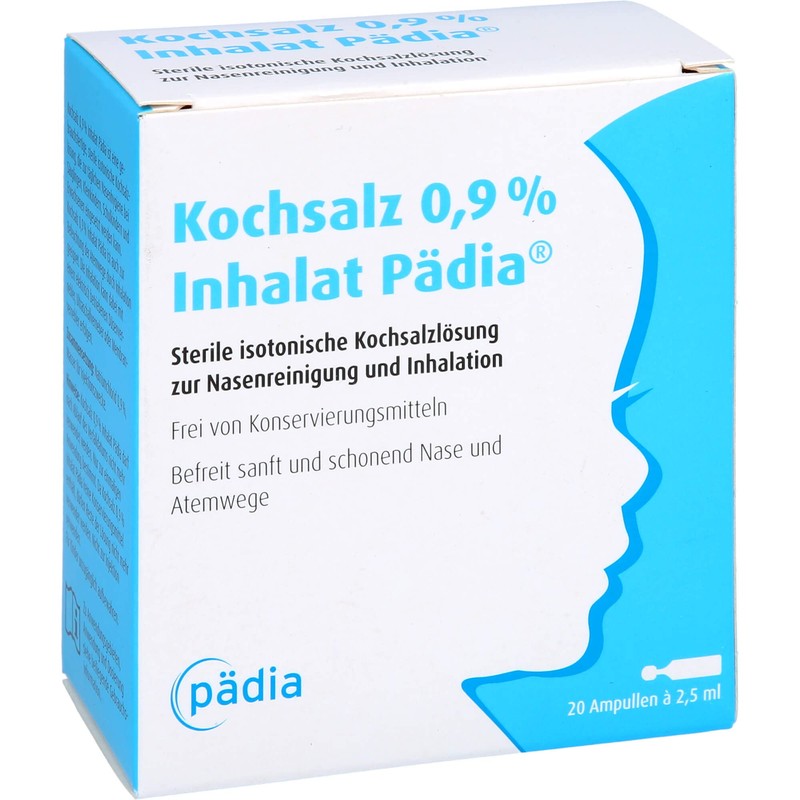 Cooking Salt 0.9% Inhalate Paedia Ampoules 20 x 2.5 ml