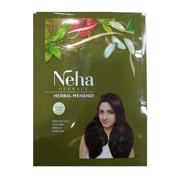 Neha 100% Pure & Natural Herbal Henna Mehandi Powder Enriched With Green Tea,Aloe Vera,Habiscus 500 grm