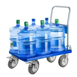 tonchean 8 Inch Caster Wheels Heavy Duty Polyurethane Offroad Casters Set of 4 Swivel Plate Casters with 2 Brake Industrial Locking Wheels, Load Bearing 2314lbs