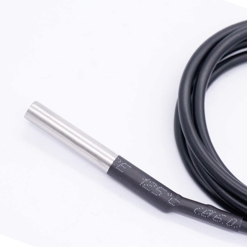 DS18B20 Waterproof Temperature Sensor, Digital with 12-bit ADC, Stainless Steel
