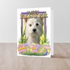 CafePress Easter Egg Cookies Westie Folded Greeting Card Glossy