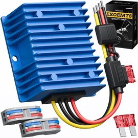 Upgrade DC 240W 20A Golf Cart Step Down Converter, 48V/36V to 12V Converter Voltage Reducer Regulator Power Supply Transformer with Fuse, DC-DC Waterproofing Transformer Module for Truck Vehicle, Blue