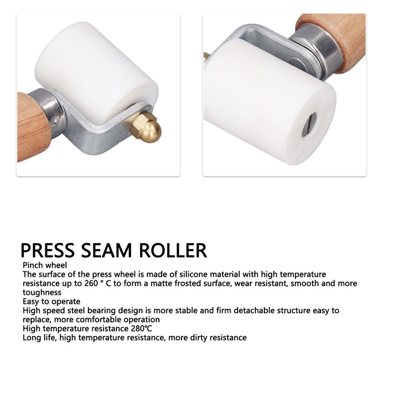 Pressure Seam Rollers High Temperature Resistant Ergonomic Wooden Pressing Roller