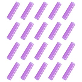 uxcell 20Pcs Silicone Straw Tips, Metal Straw Covers, Soft Reusable Straws Tips Fit for 8mm/0.31" OD Stainless Steel Straws (Purple)