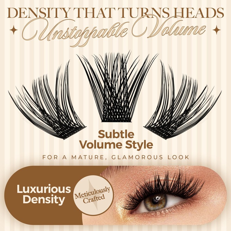 LASHVIEW Lash Clusters, Fluffy Cluster Lashes 9-18mm MIX Volume Lashes